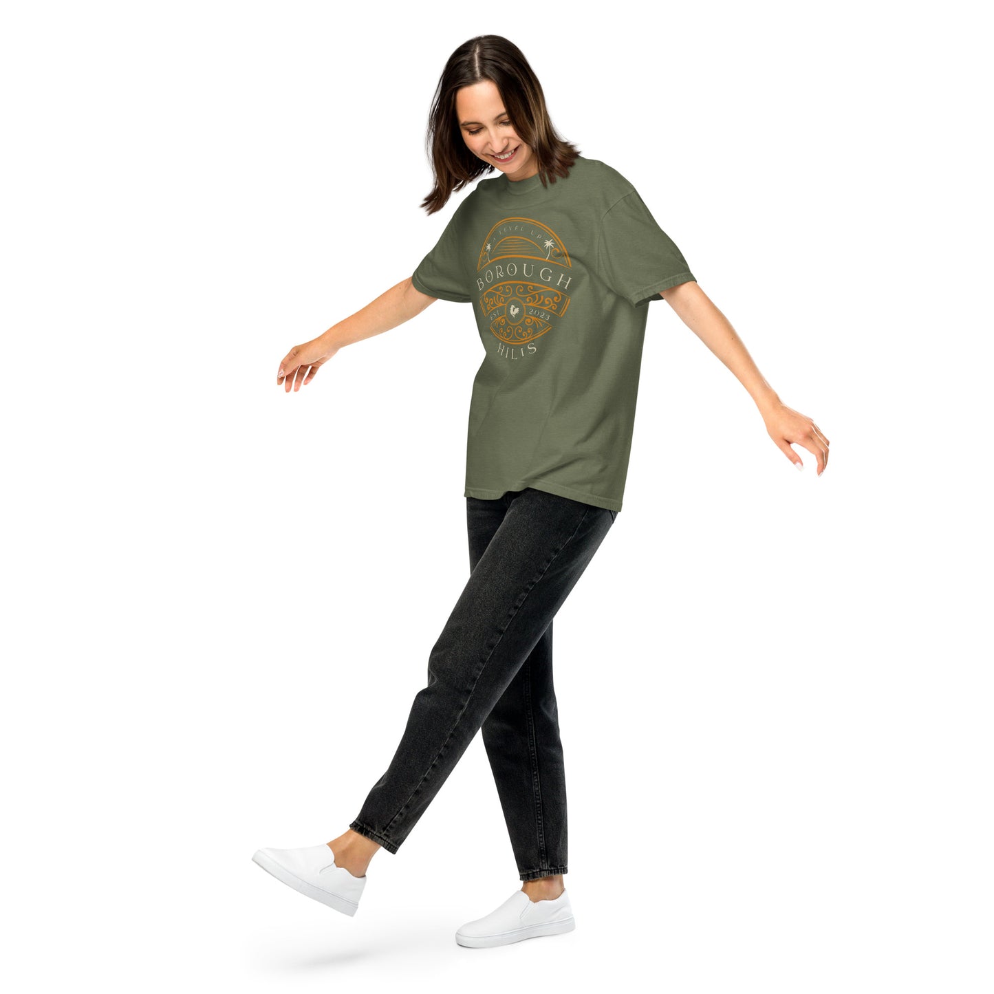 Unisex GREEN MOSS heavyweight t-shirt