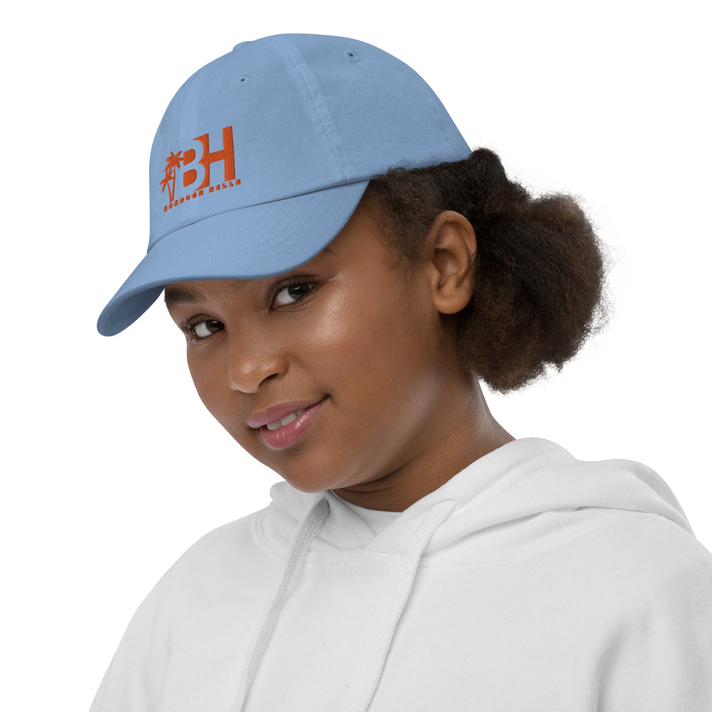 Youth ORANGE/BABY BLUE baseball cap